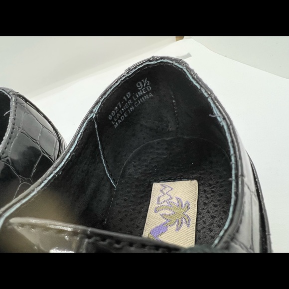 Toddler kids vintage dress shoes alligator black Miami vice polished laces - Picture 10 of 10